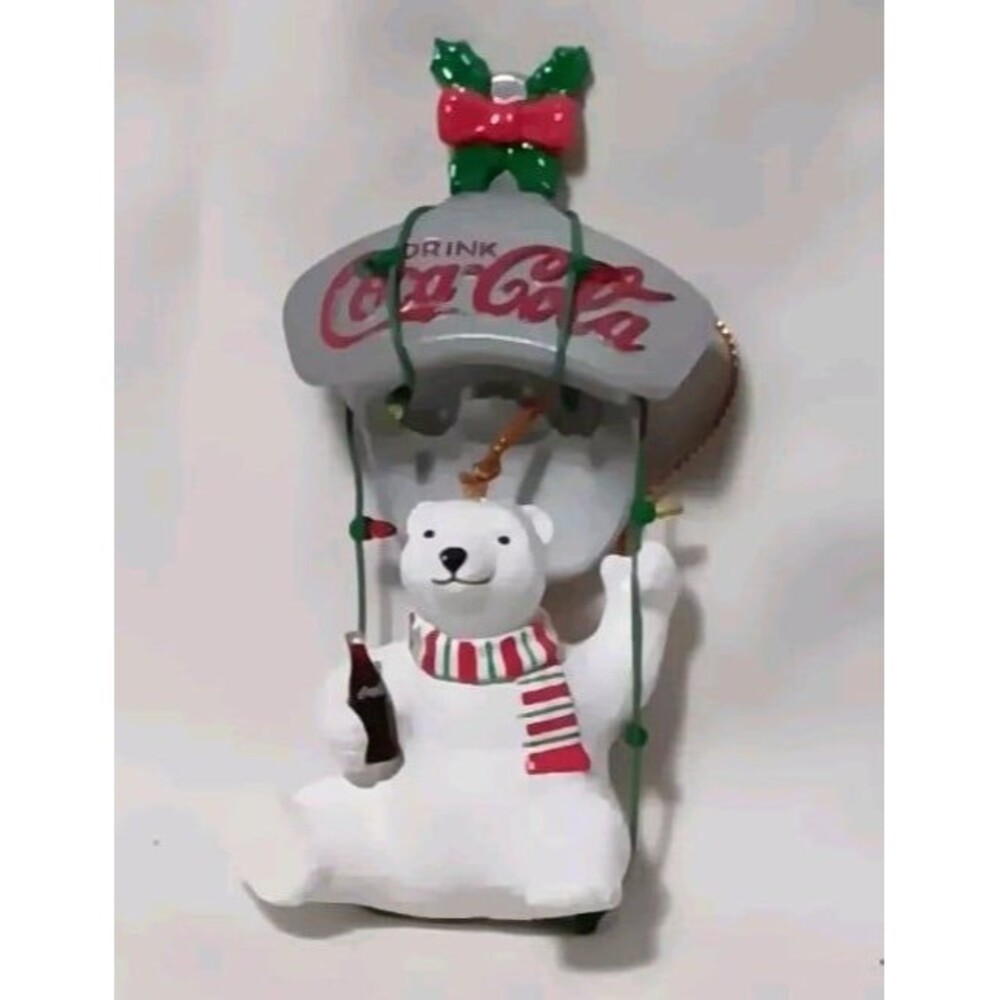 Coca Cola Polar Bear Collection 1995 On A Bottle Opener Christmas Ornament